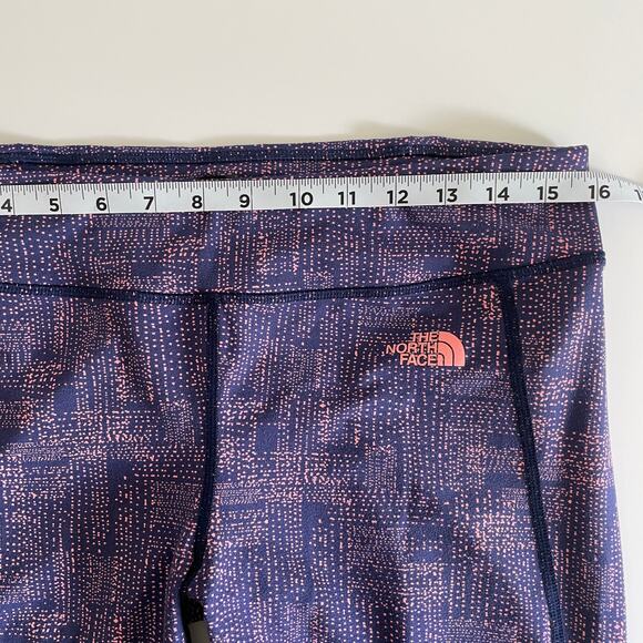 The North Face Women's Leggings Size Large Blue Pink Dots - Picture 7 of 11